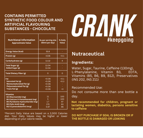 Crank Chocolate Flavour (12x60 ml)