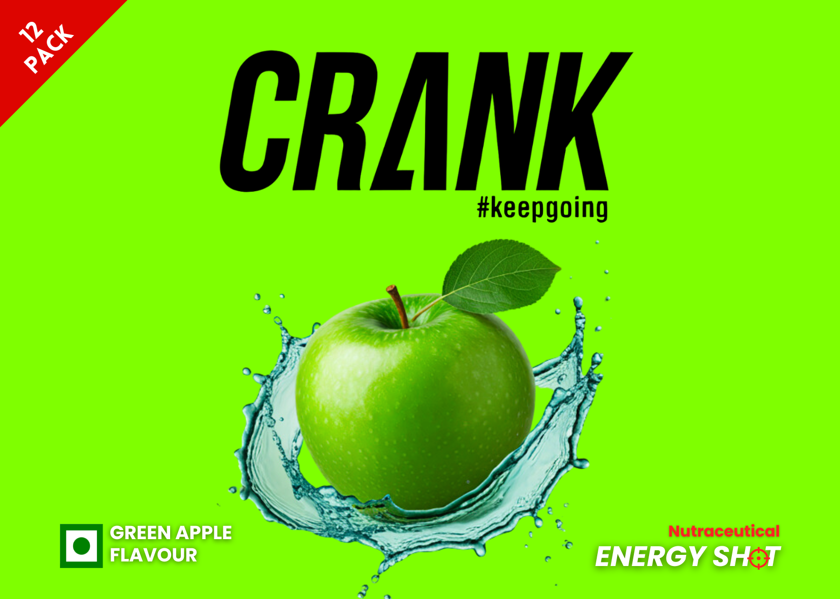 Crank Green Apple Flavour (12x60 ml)