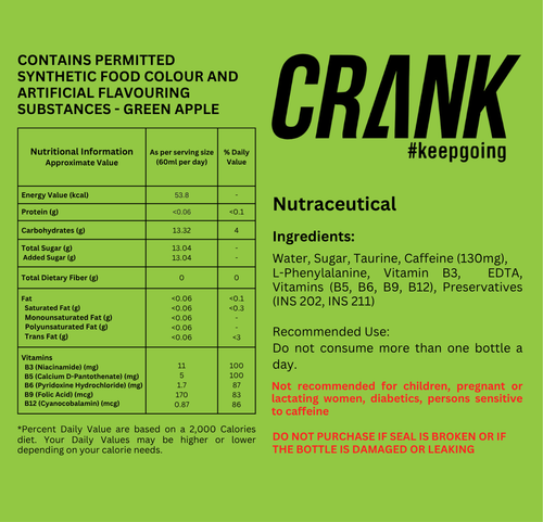 Crank Green Apple Flavour (12x60 ml)