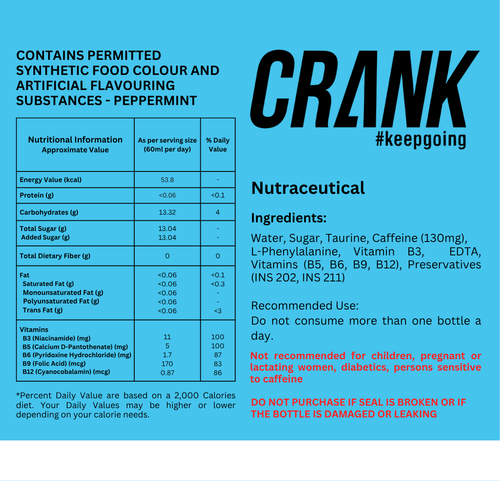 Crank Peppermint Flavour (12x60 ml)